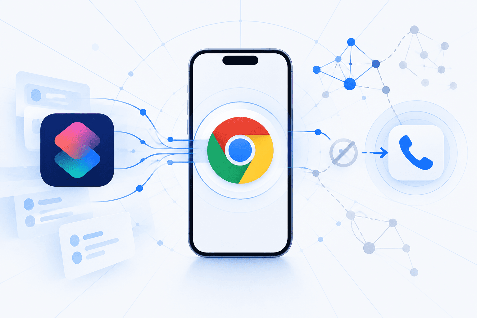 Chrome for iOS Shortcuts Bypass Enabled Unprompted Calls