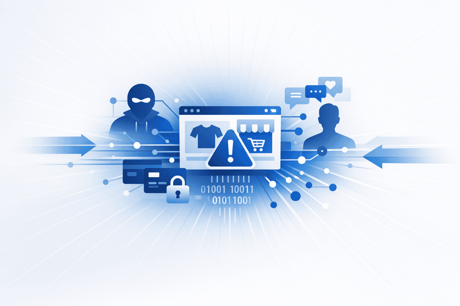 Online scams using fake storefronts and impersonation to steal payments and personal data